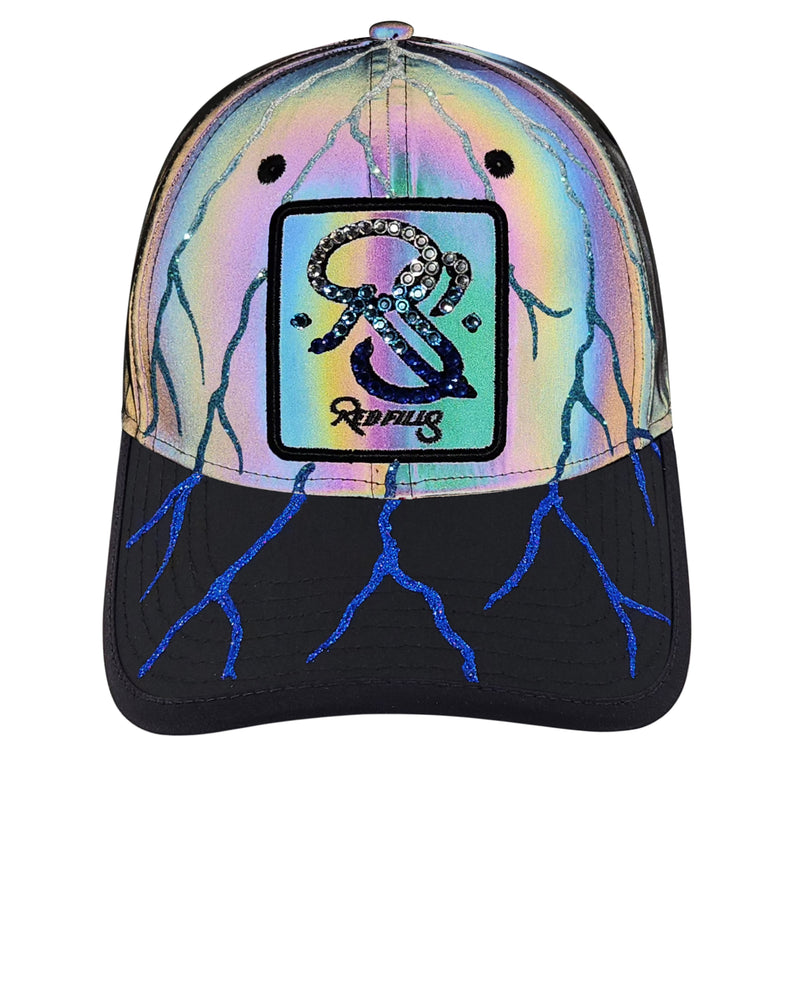 CASQUETTE REDFILLS LIGHTING OM IRIDESCENT BLUEWHITE DELUXE