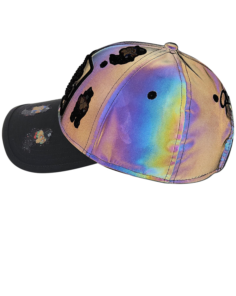 REDFILLS REFLEX THREE MONKEYS BLACK IRIDESCENT DELUXE CAP