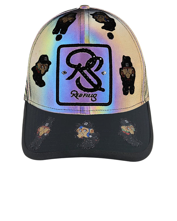 REDFILLS REFLEX THREE MONKEYS BLACK IRIDESCENT DELUXE CAP